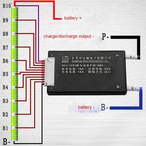 Плата защиты литиевой батареи 10S, 36 В, BMS, с балансировкой, водонепроницаемая, 18650 lipo, li-ion, 16 А, 25 А, 35 А, 45 А, 60 А, 10 ячеек, эквалайзер PCM