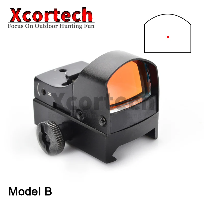 Xcortech мини микро пистолет Телескопический Глок страйкбол Красный точка зрения для ружья Оптика прицел охотничий прицел подходит 20 мм рельс - Цвет: Model B