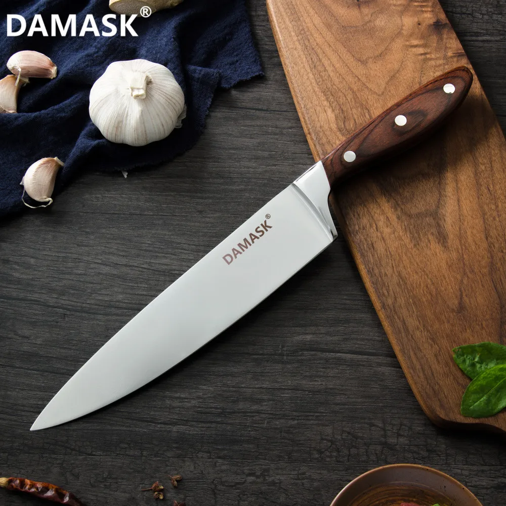 Damask японский профессиональный нож шеф-повара высокого качества из нержавеющей