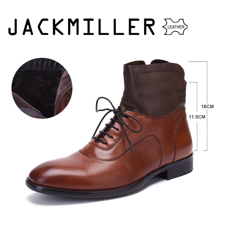 

Jackmiller/мужские ботинки; Сезон весна-осень; Ботильоны; Модная обувь высокого качества; Мужские официальные ботинки на молнии со шнуровкой; Цве...