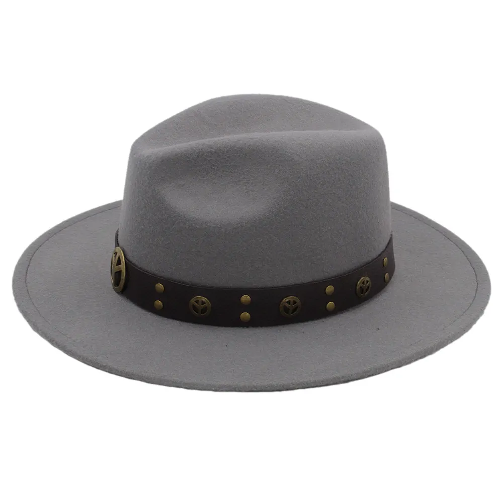 100% шерсть женская и мужская фетровая Шляпа Fedora Осень зима с широкими полями джаз