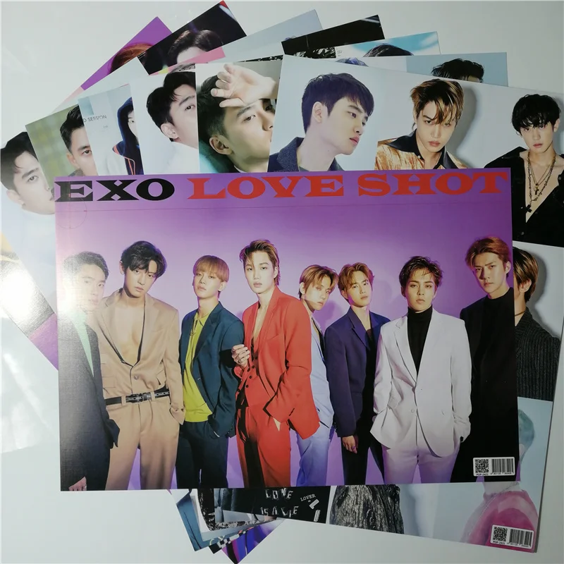 8*(42x29 см) Новый EXO возврат настенные плакаты Наклейки подарок KPOP вокруг плакатов