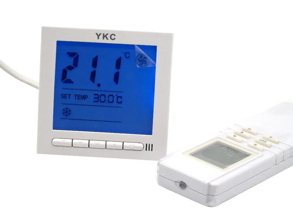 

Memory recall Infrared remote Fan Coil thermostat with Hot cold