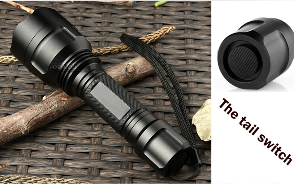 Светодиодный тактический фонарь XM-L2 полицейский фонарь 1*18650 перезаряжаемый водонепроницаемый Мощный lanterna Picatinny/Weaver дистанционный переключатель