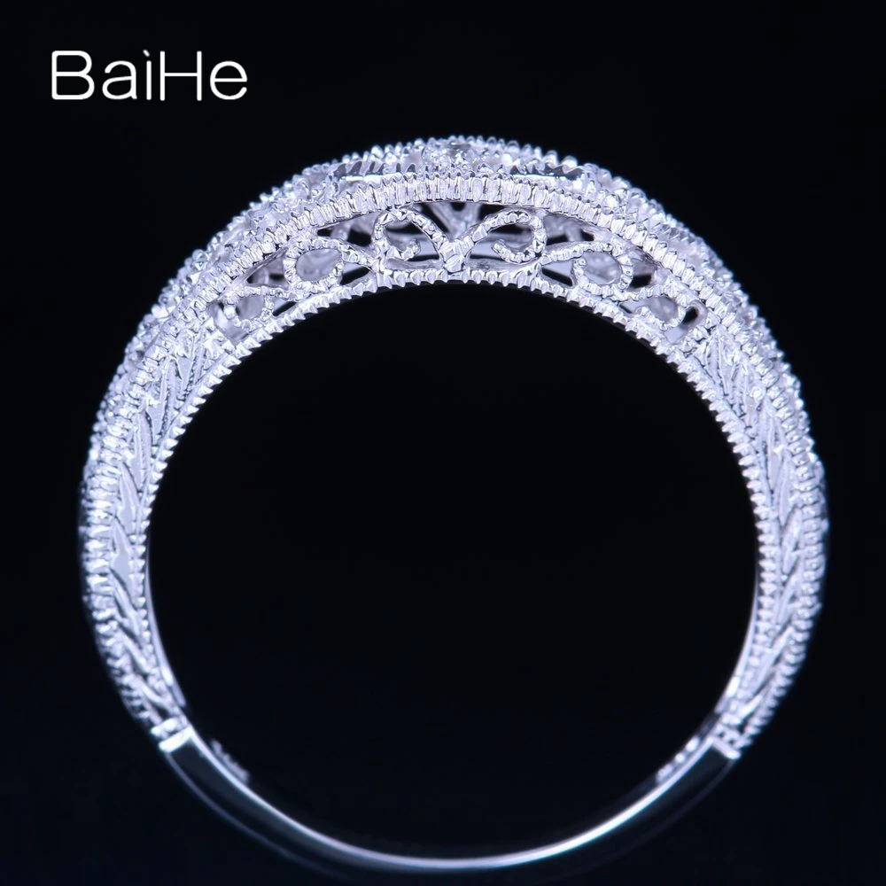 BAIHE стерлингового серебра 925 0.005CT H/SI круглый сверкающий Природные Алмазы