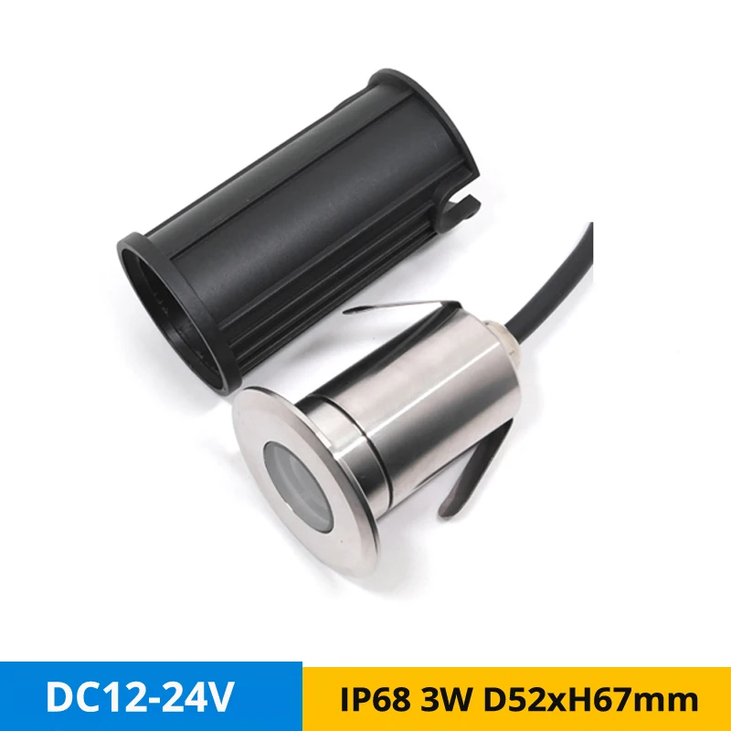 12 шт./лот DC12V/24V IP68 водонепроницаемая 3W RGB светодиодная подводная лампа для