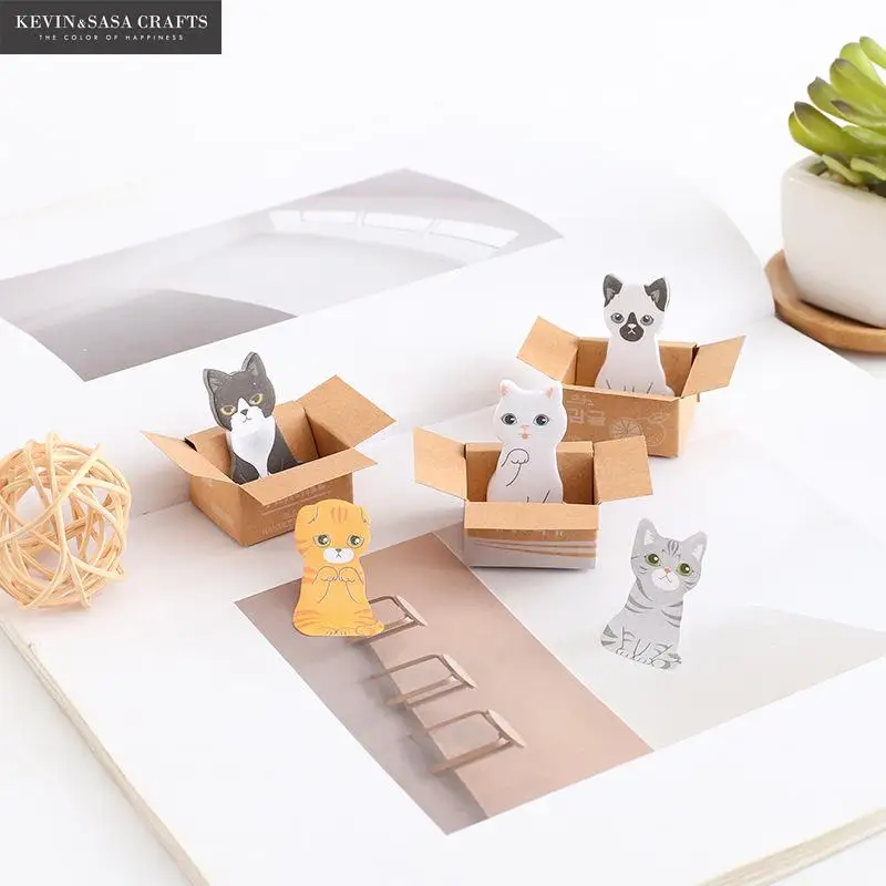 Милая коробка кошки блокнот 30 страниц Kawaii офисные принадлежности DIY Дневник наклейки стационарный набор бумажные поделки отличный подарок высокое качество