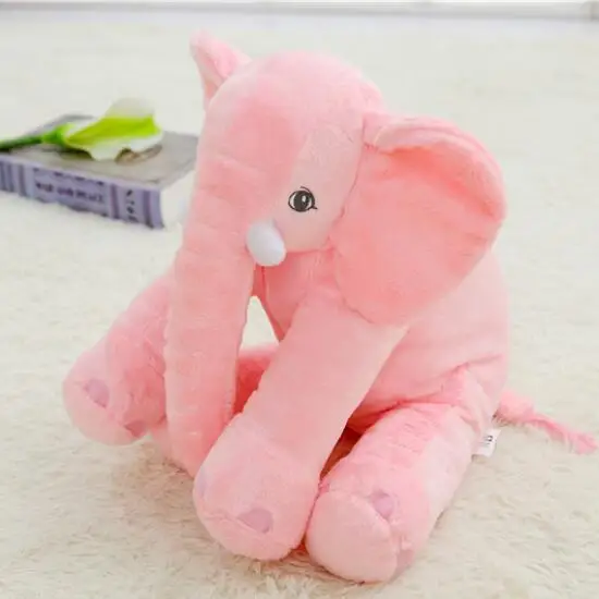 pink Прямая 1 шт. 40 см детские мягкие, слон спокойная кукла, друг Игрушки для маленьких детей с изображением слона подушка, плюшевые игрушки кукла - Цвет: pink