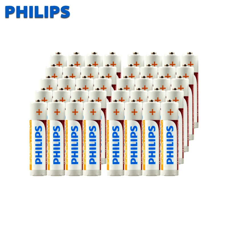 Philips 40 шт 1 5 V Углеродные сухие батареи безопасные сильные взрывозащищенные Вольт