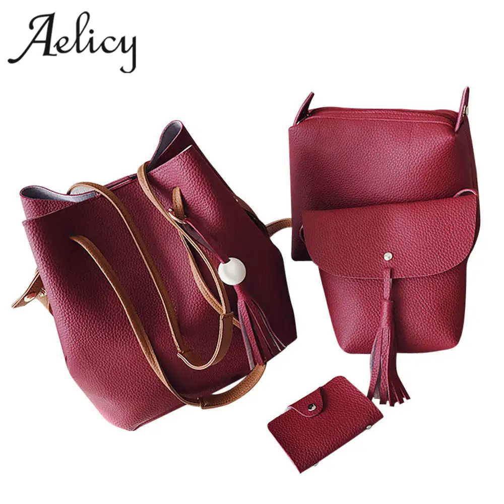 Aelicy 4 наборы из искусственной кожи Сумки для Для женщин Эксклюзивная