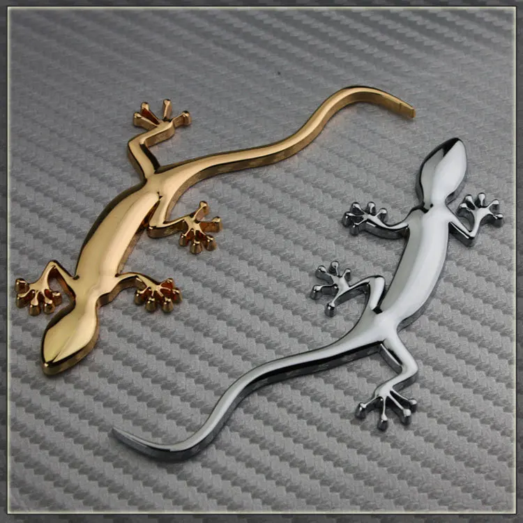 

Gecko Lizard Quattero 3D ABS Car Auto Motorcycle Logo Totem Emblem Badge car Stickers Silver Gold Black DIY 3 Colors Car-Styling