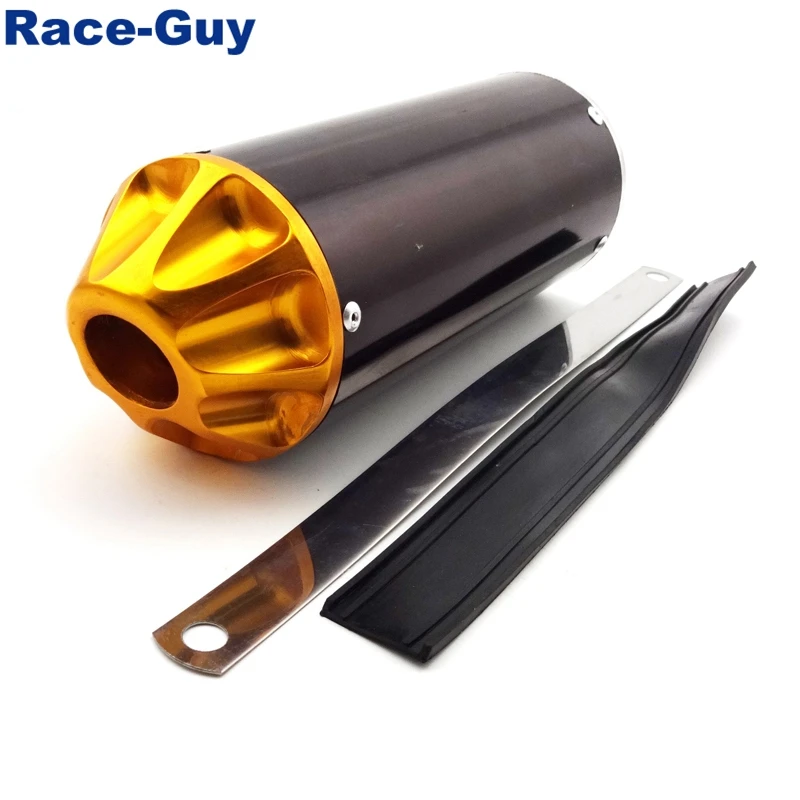 Алюминиевый Золотой 28 мм Глушитель для китайского питкового мотора Dirt Bike CRF50 XR50 KLX