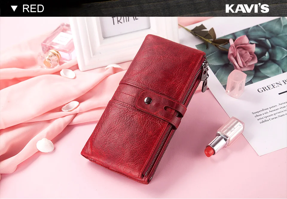 KAVIS, качественный мужской кошелек, мужской кошелек для монет, на застежке, Portomonee, клатч, сумка для денег, женский удобный держатель для карт, длинный, гравировка для девочек