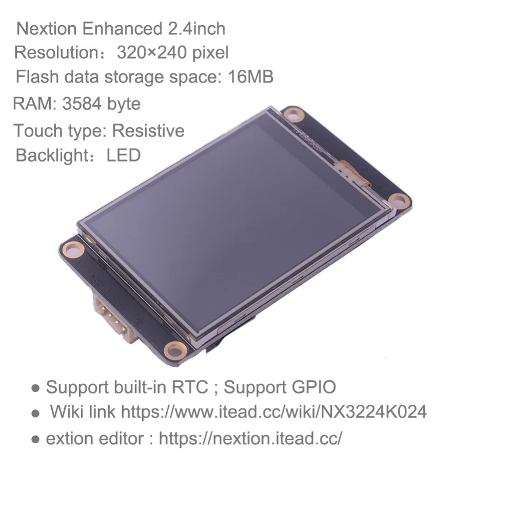 Улучшенный сенсорный ЖК дисплей UART HMI 2 4 дюйма Nextion + черный акриловый чехол для