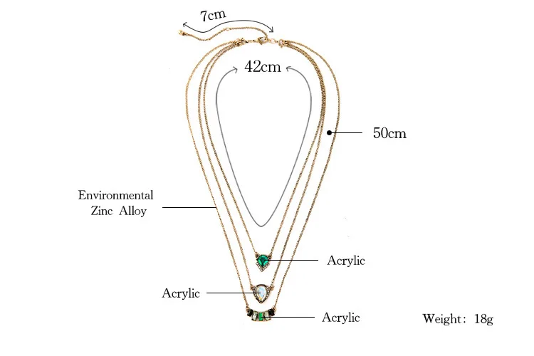 Bulk Price Gold Color 2015 New Necklace Multi Layer Long Wholesale Factory Handcraft For Women Resin Made | Украшения и