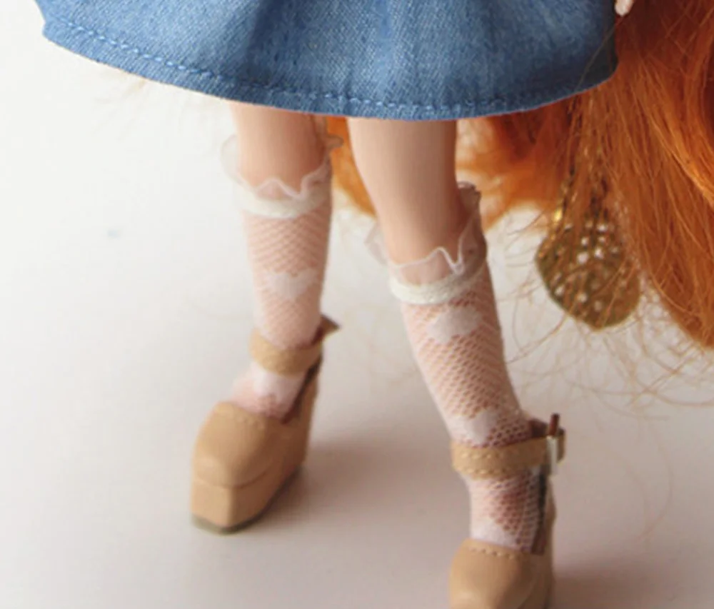 1 шт. аксессуары для Blyth fashion кружевные носки в горошек чулки кукол Azone 1/6 | Игрушки и