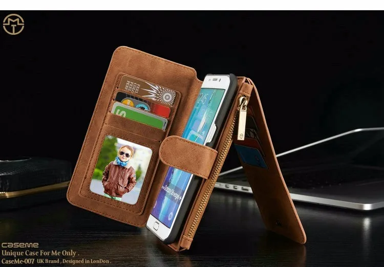 Кожаный чехол-кошелек для samsung Galaxy S8, S7, S6 Edge Plus, Note 5, бизнес, Ретро стиль, на застежке-молнии, чехол для телефона, для iphone7, кошелек, чехол
