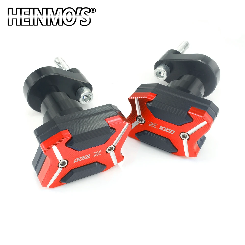 Красный Для Kawasaki Z1000 2010 2011 ползунки рамы двигателя Z 1000 2012 2013 анти-Краш колодки Z-1000 аксессуары для мотоциклов - Цвет: Красный