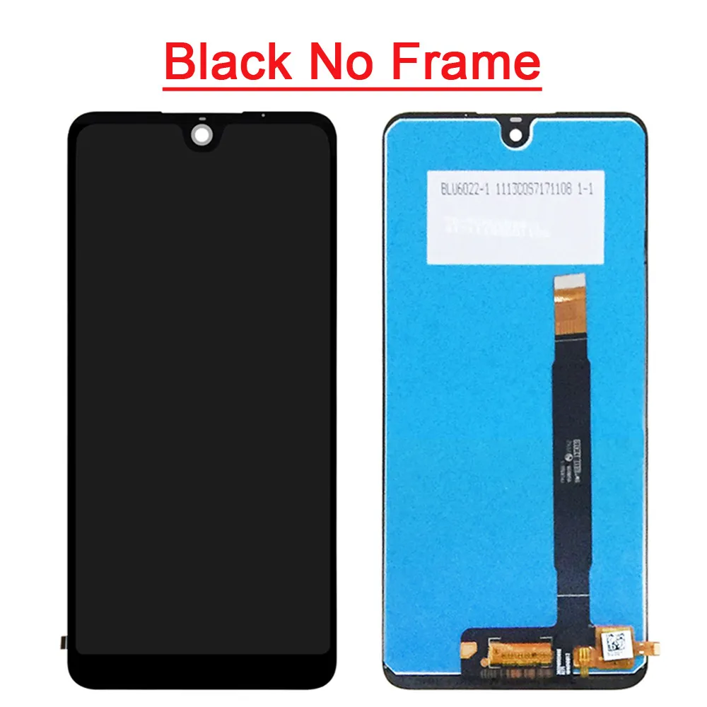 Black No Frame 6,0 ''черный для Wiko View 2 ЖК-дисплей с сенсорным экраном дигитайзер+ рамка для телефона Аксессуары для Wiko View 2 запасные части - Цвет: Black No Frame