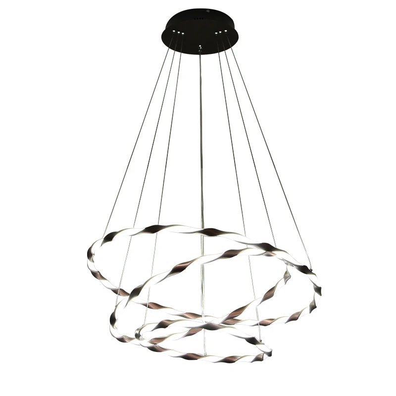 Современные 3 круга кольца светодиодные подвесные светильники для гостиной