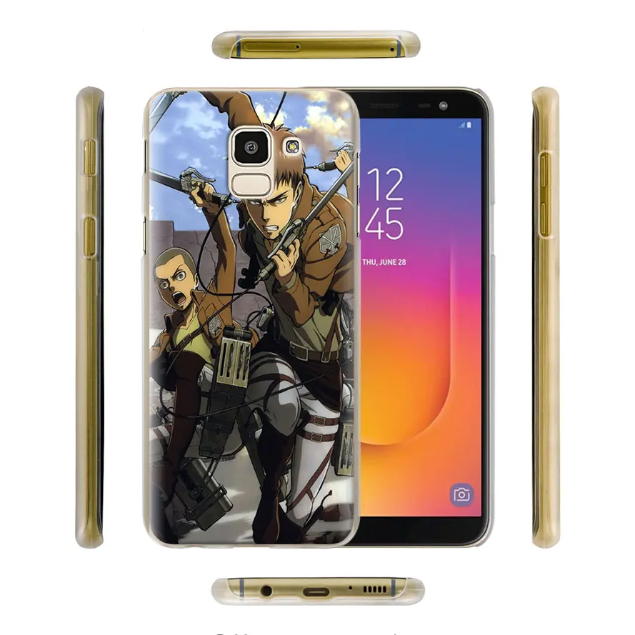 Обувь для косплея по аниме «атака на Титанов» чехол с рисунком из аниме для samsung Galaxy A30 A40 A50 A70 A6 A8 плюс A7 A9 M30 чехол для телефона Coque
