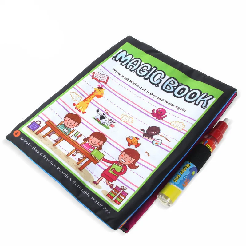 2018 New Kids Magic Water Drawing Book With Pen Animal Coloring Painting Cloth Doodle | Игрушки и хобби