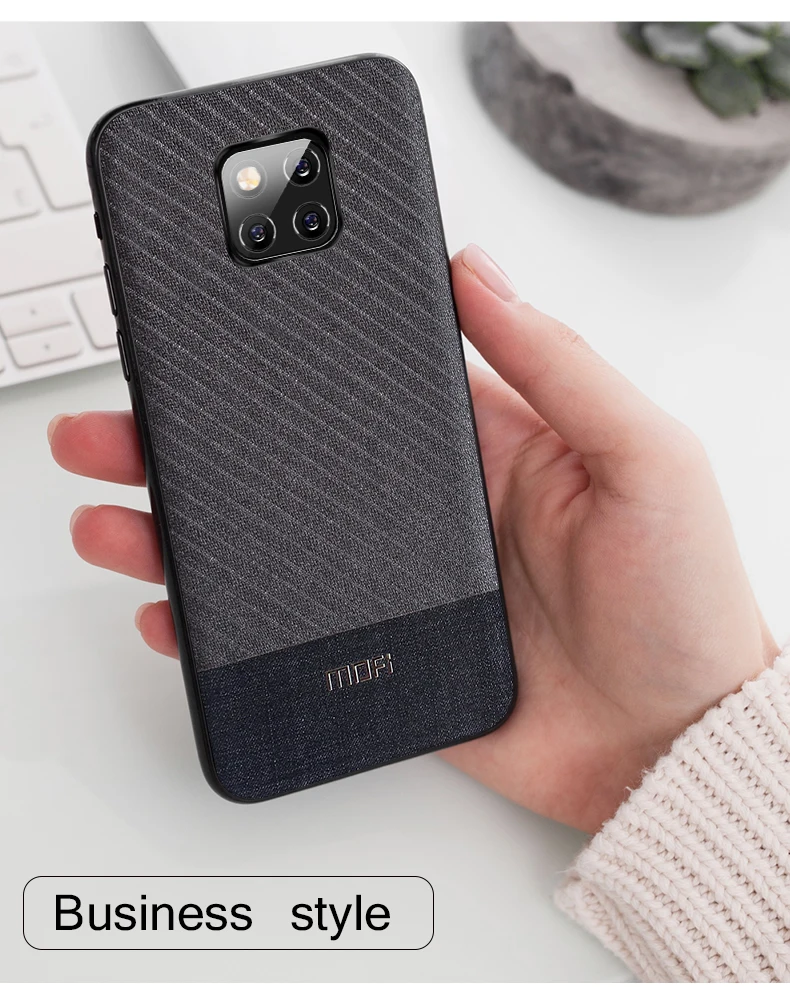 Для huawei mate 20 pro чехол Mofi для huawei mate 20 чехол на заднюю панель ручной работы для джентльмена ткань для костюма бизнес mate 20 Pro