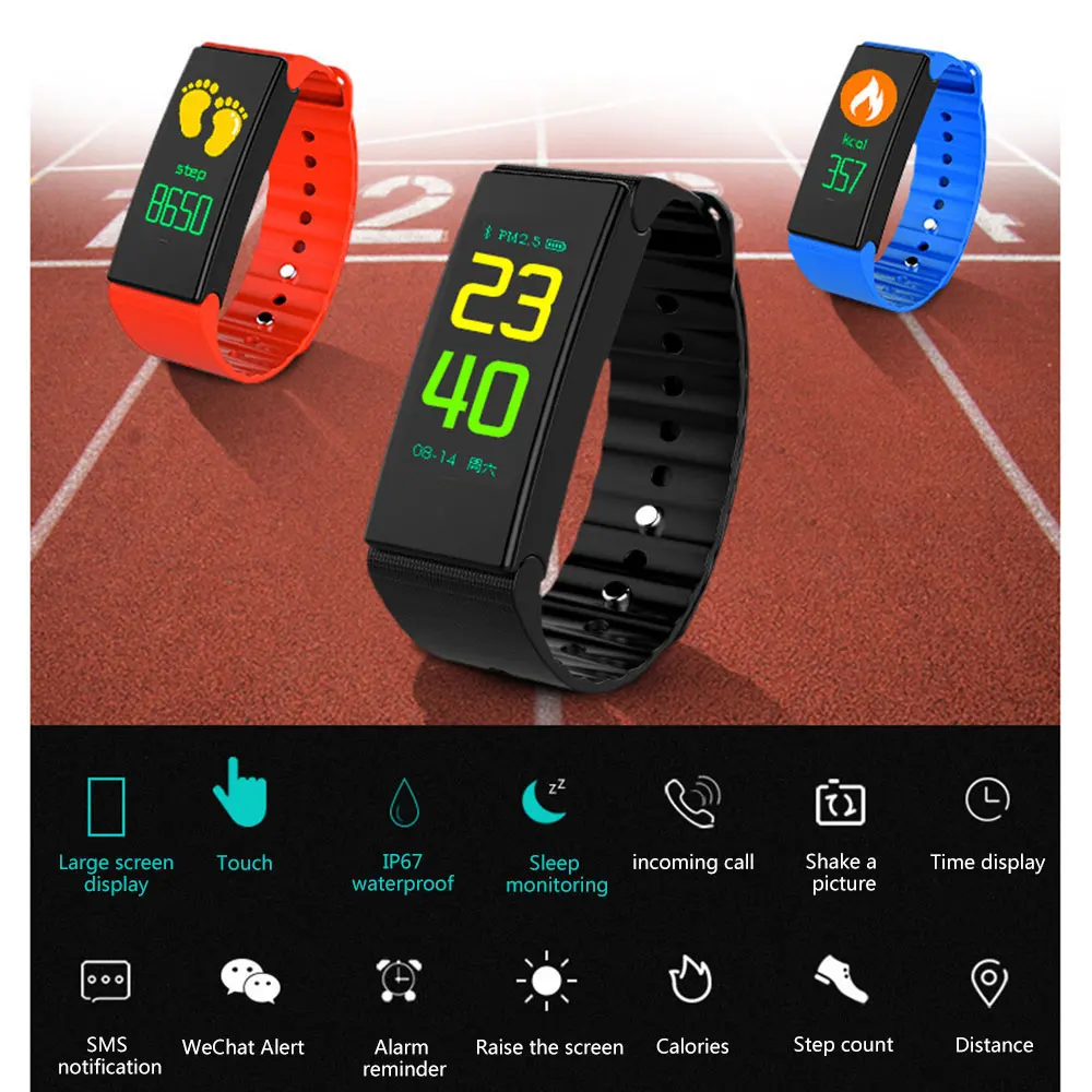 Smart Watch Rubber LED Sports Bracelet Digital Wristband Watches Sleep monitoring Color strap for Android IOS | Электроника