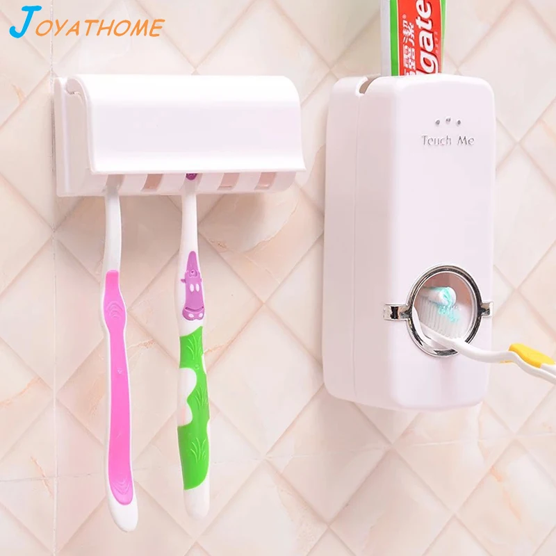 Joyathome Лидер продаж Автоматический Диспенсер зубной пасты 5 держатель для и щетки