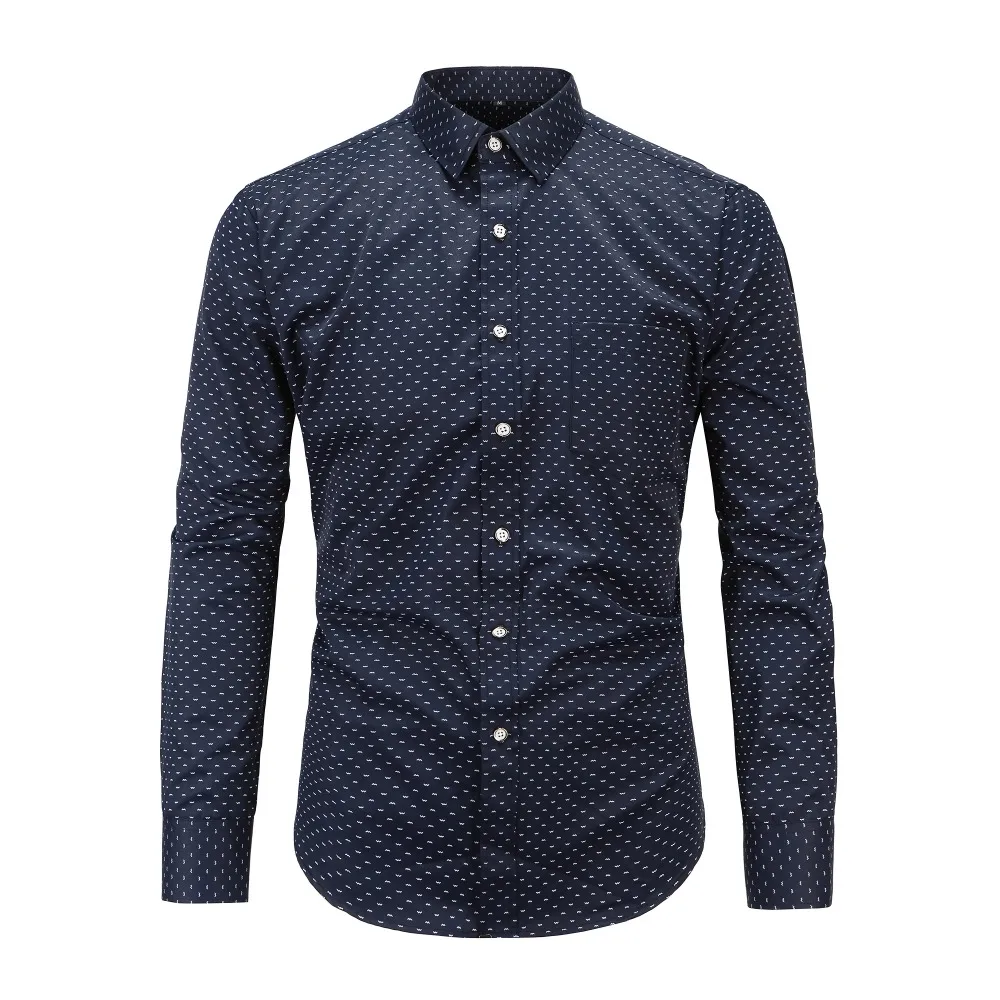 Dioufond осенние мужские Рубашки повседневные Новые поступления Camisetas манга Larga Hombre