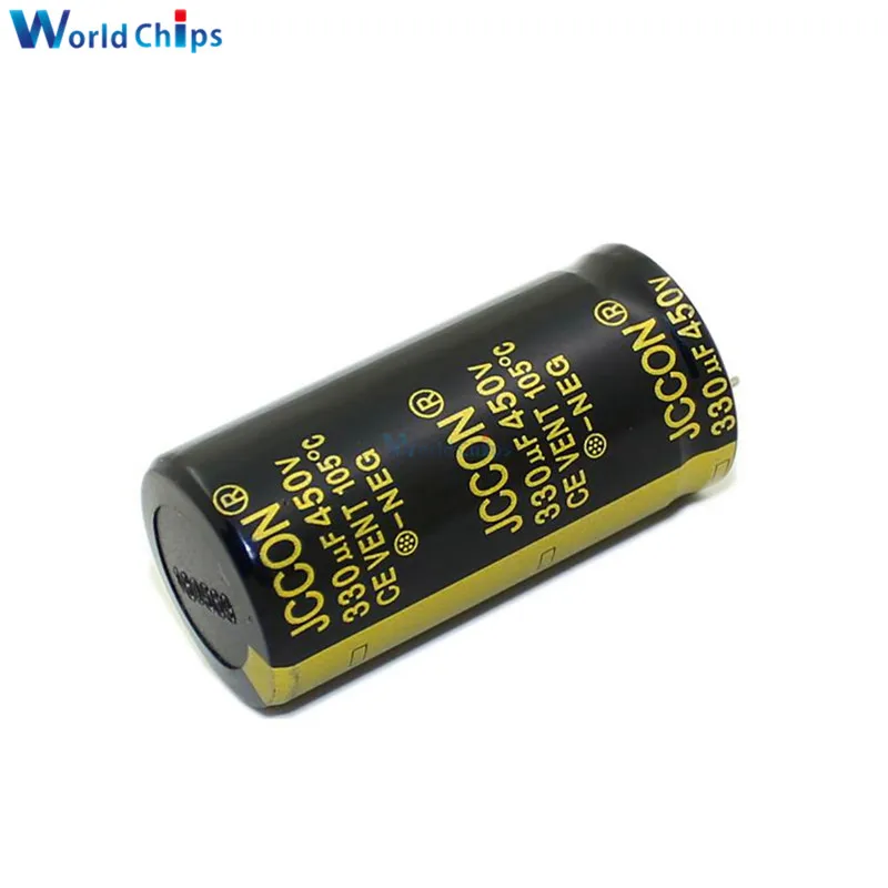 Diymore Алюминий электролитический конденсатор с алюминиевой крышкой, 450V 330 мкФ 25X50 мм Высокая частота низкая ESR 450V330uF 25*50 мм сквозное отверстие конденсатор с алюминиевой крышкой