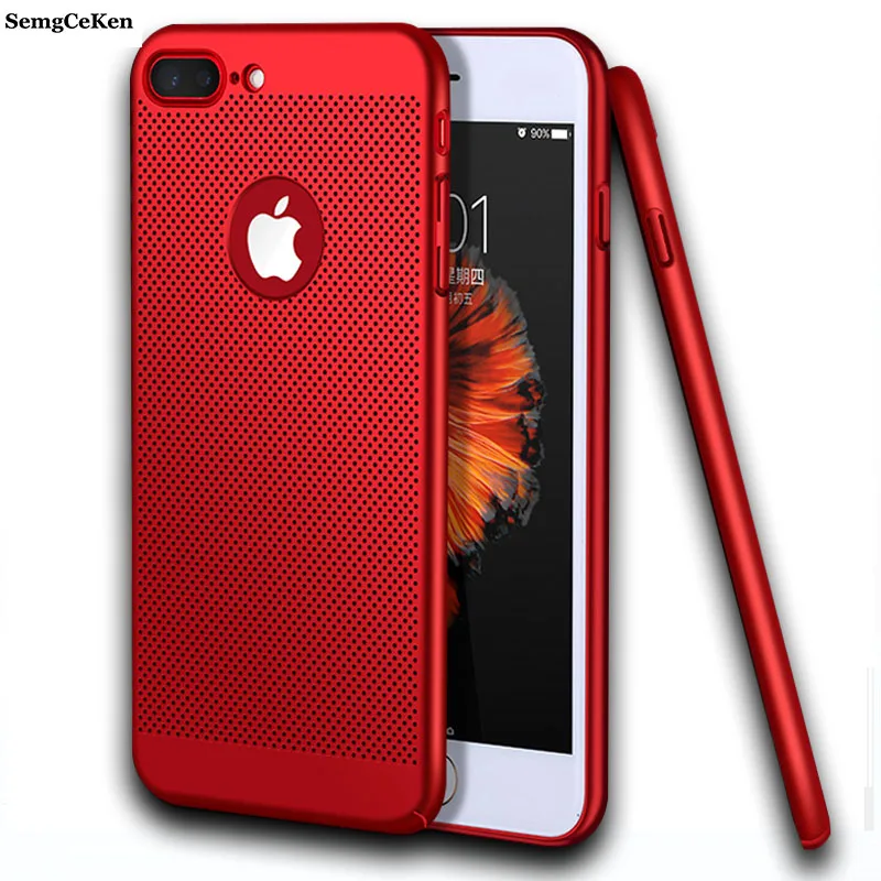 SemgCeKen чехол для apple iphone 6 s 7 plus тонкий кожаный телефона красный черный золотой coque