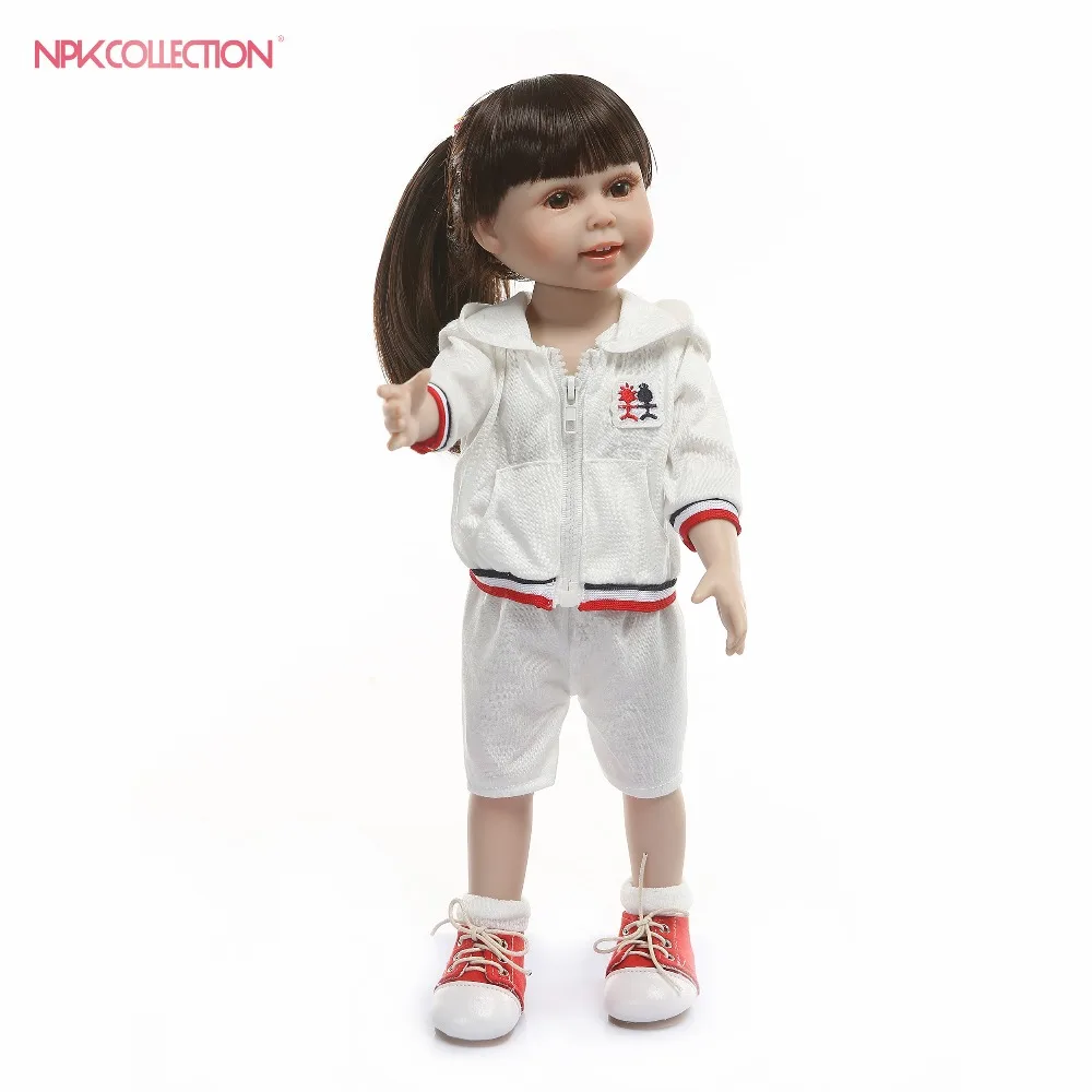 NPKCOLLECTION 45 см куклы Bebes Reborn 18 дюймов Кукла Baby мягкие полностью виниловые