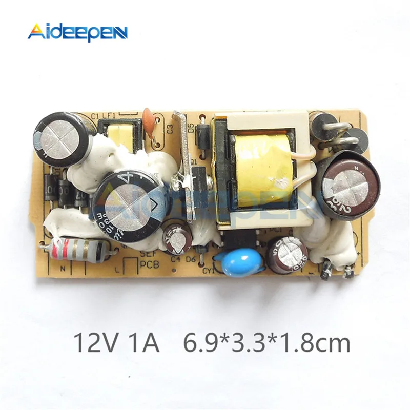 AC DC 12V 1A 1200MA/1.4A импульсный источник питания печатная плата модуля модуль