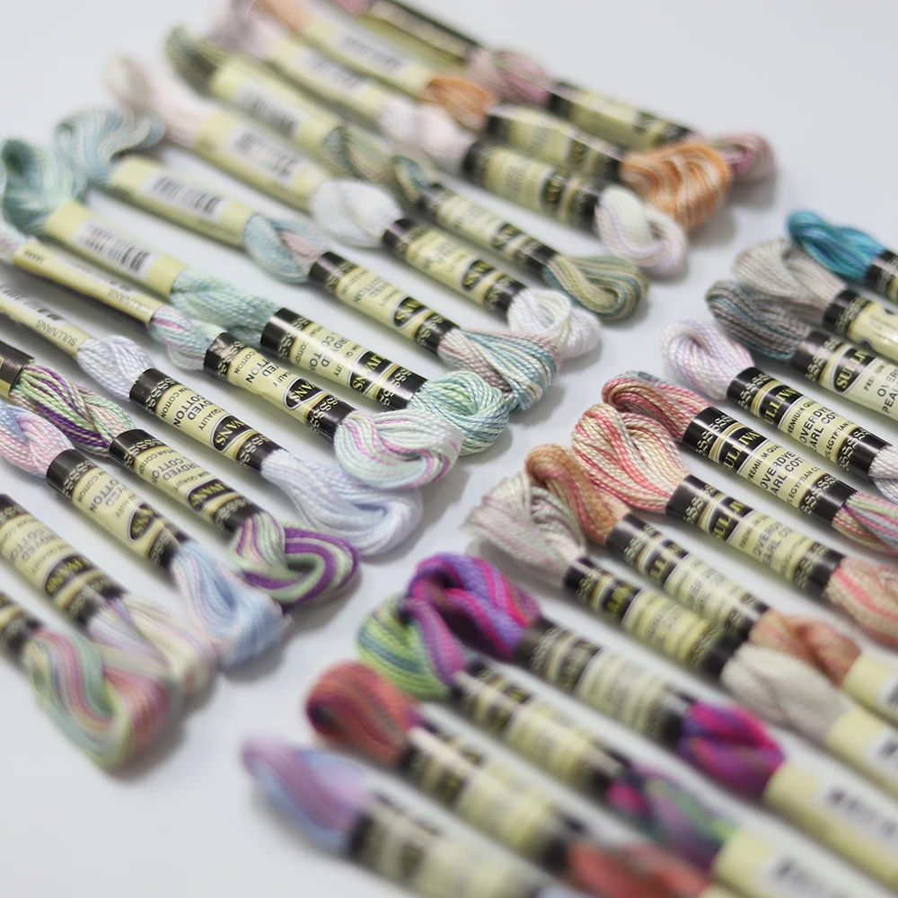 Различные цвета размер 5 перламутровая хлопковая нить для вышивки крестиком 15