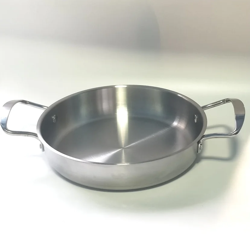 2019 без покрытия Нержавеющая сталь сковорода жаровни и сковороды гриль.(diame:26