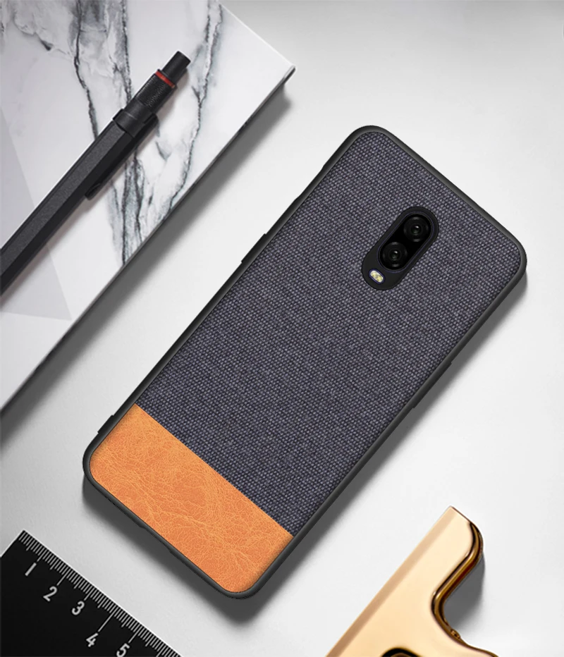 Чехол для Oneplus 6 t мягкий силиконовый бампер с краями роскошный тканевый чехол 5 T