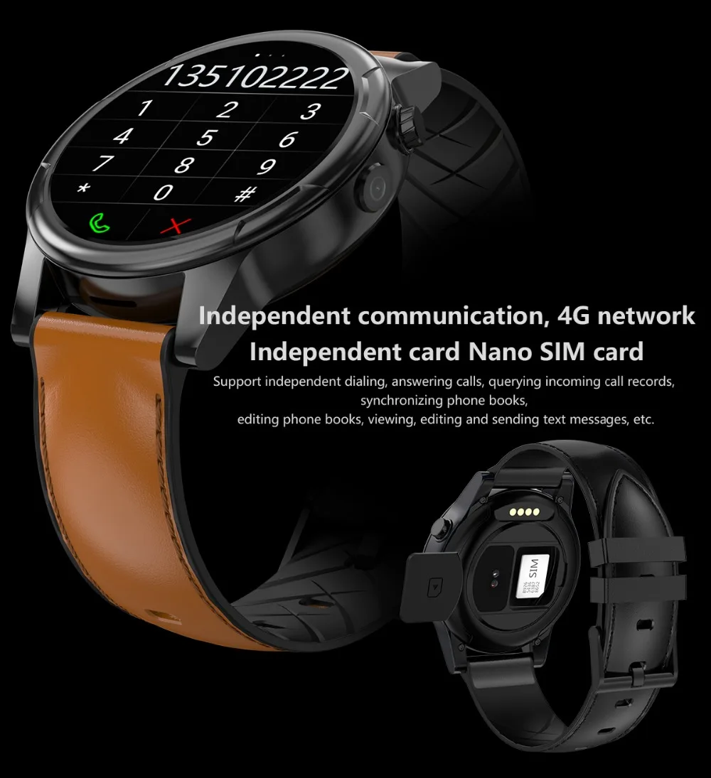 1,6 дюймов Большой экран 4G LTE Android sim карта bluetooth смарт-телефон часы Поддержка WiFi gps камера умные часы