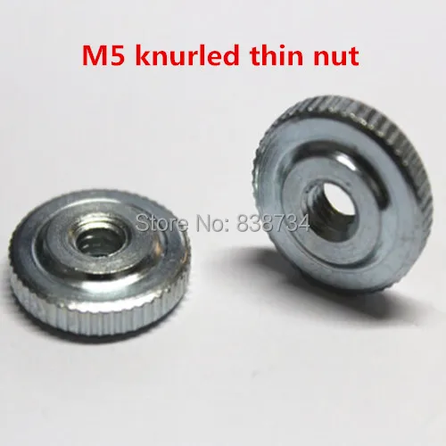 

100pcs m5 steel with white zinc knurled thumb nut