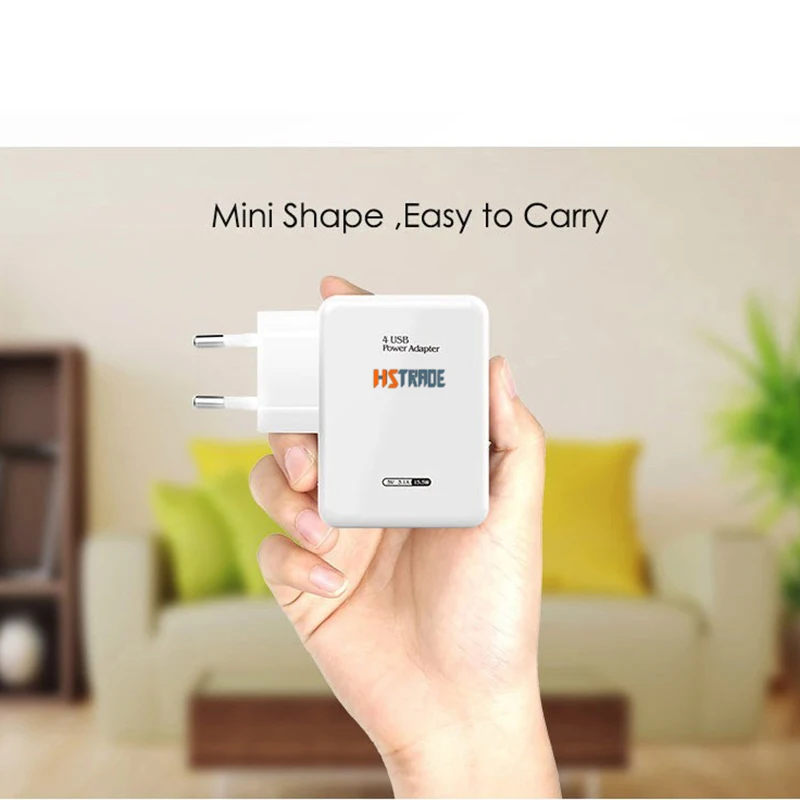 HSTRADE USB Smart Charger 4 Ports EU Plug Multiple Wall Adapter Mobile Phone Device 5V 3.1A Charge Fast Charging For iPhone iPad | Мобильные