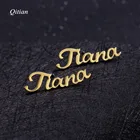 1 пара Персонализированные Пользовательское Имя Серьги Золотые табличка с именем, серьги со шпилькой, для Для женщин девочек Начальная буква серьги-гвоздики подарок для лучшего друга, Gif