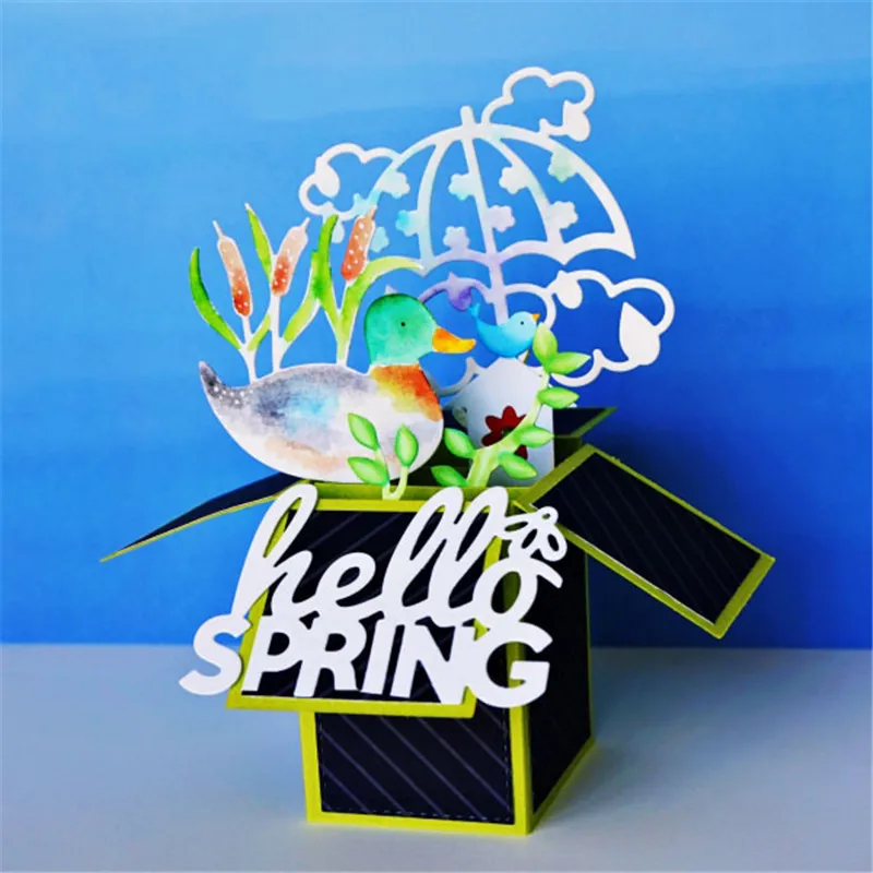 Hello Spring Letter Metal Cutting Dies for Scrapbooking New 2019 Die Cuts Card Making Fustelle Cut Stitch Craft | Дом и сад