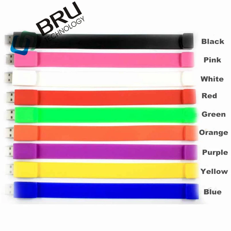 BRU 128M512MB1GBB2GB USB флеш-накопитель силиконовый браслет персональный флэш-диск память