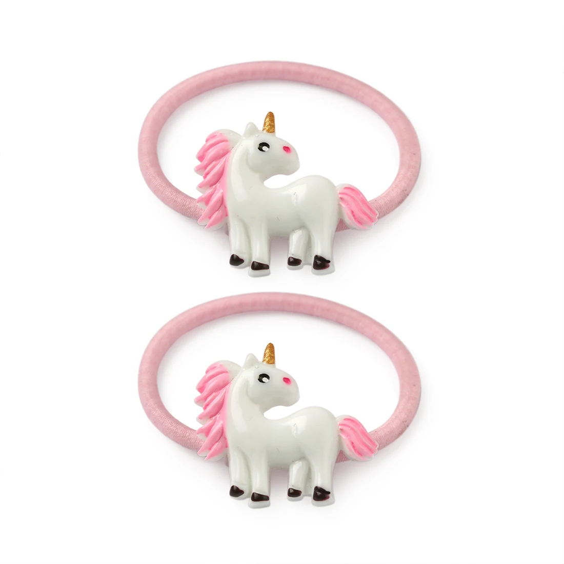 Эластичные резинки для волос в виде единорога из мультфильма 10 шт./лот держатель
