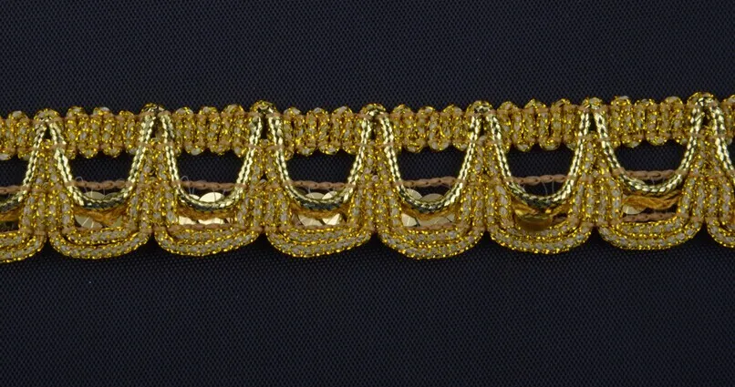 20 ярдов ремесло тканые золотые блестки ткань кружевная отделка Лента для