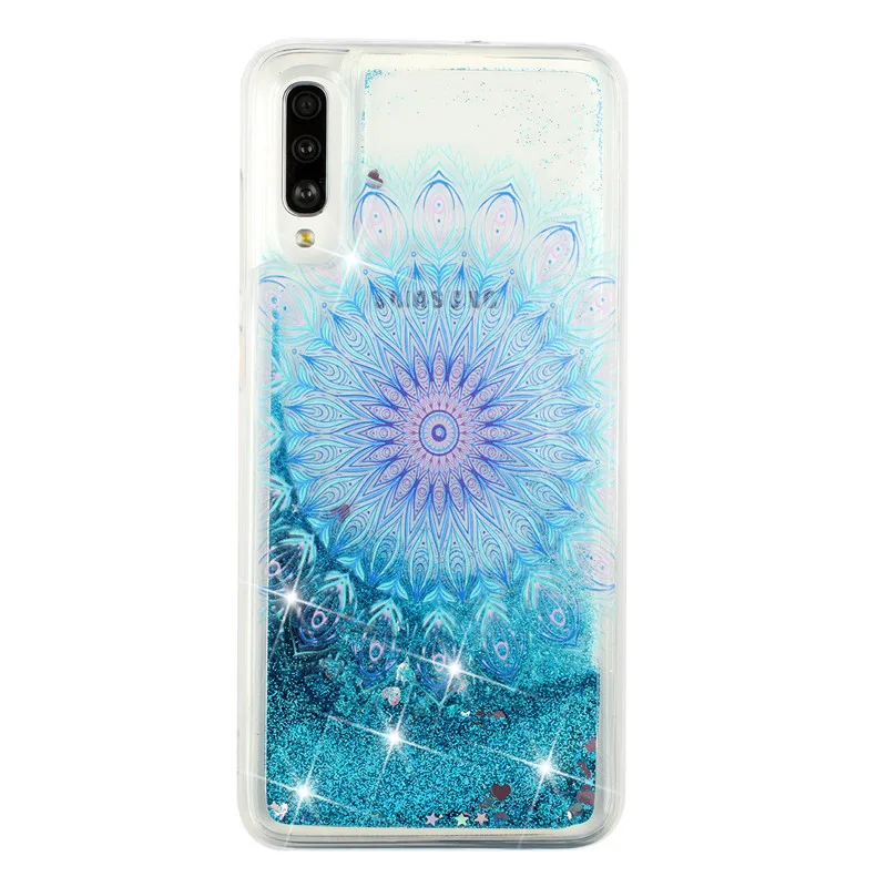 Style 4 Силиконовый чехол s для samsung Galaxy A10 A20 A30 A40 A50 A70, чехол для samsung M10 M20 M30, чехол с жидкими блестками, динамический чехол для телефона s - Цвет: Style 4