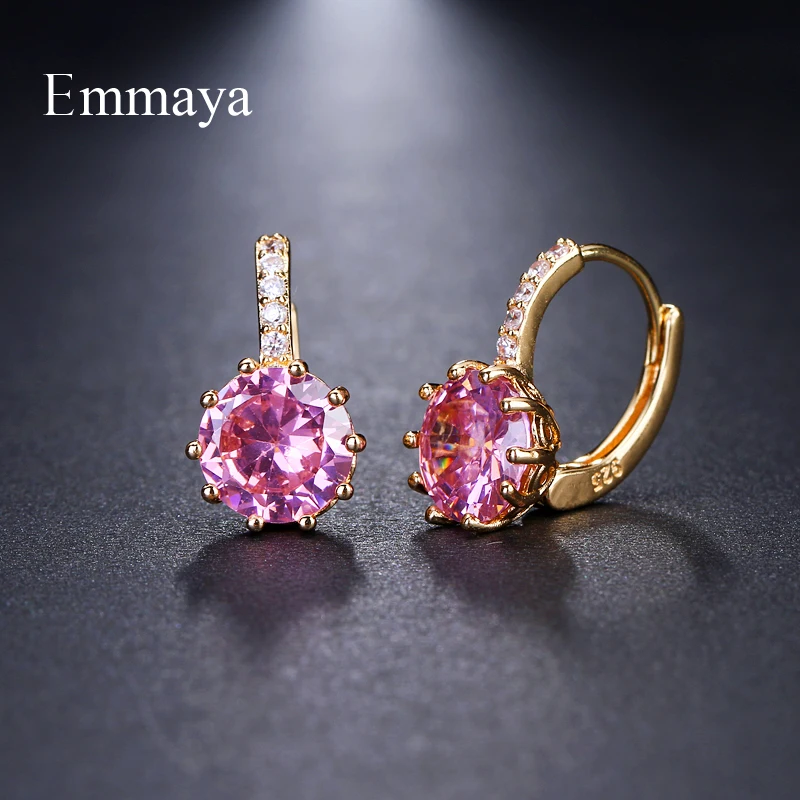 EMMAYA серьги-гвоздики модные блестящие серьги AAA CZ для женщин элемент подарки Chea заводская цена