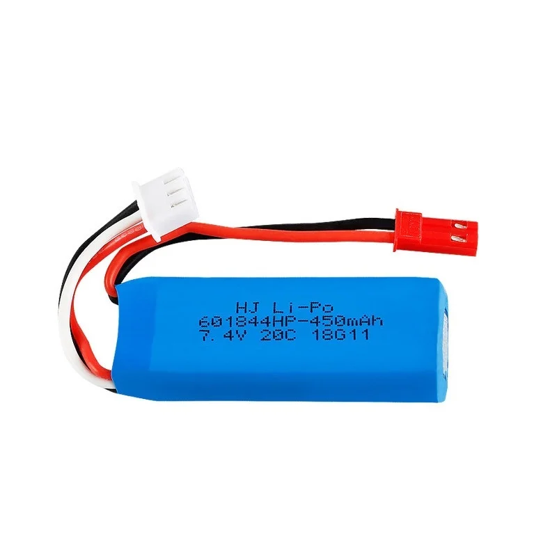 7,4 V 450 мА/ч, 20C Lipo Батарея для WLtoys K969 K979 K989 K999 P929 P939 RC автомобиль Запчасти 2s 7,4 v Батарея 5 шт./лот