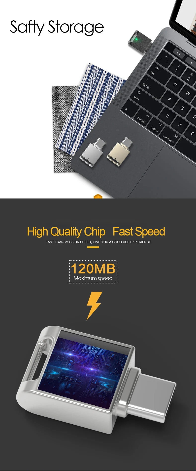 UTHAI C12 Type-C OTG USB3.0 Flash Drive USB-C Pen Drive Smart Phone Memory MINI Usb Stick 32GB 64G