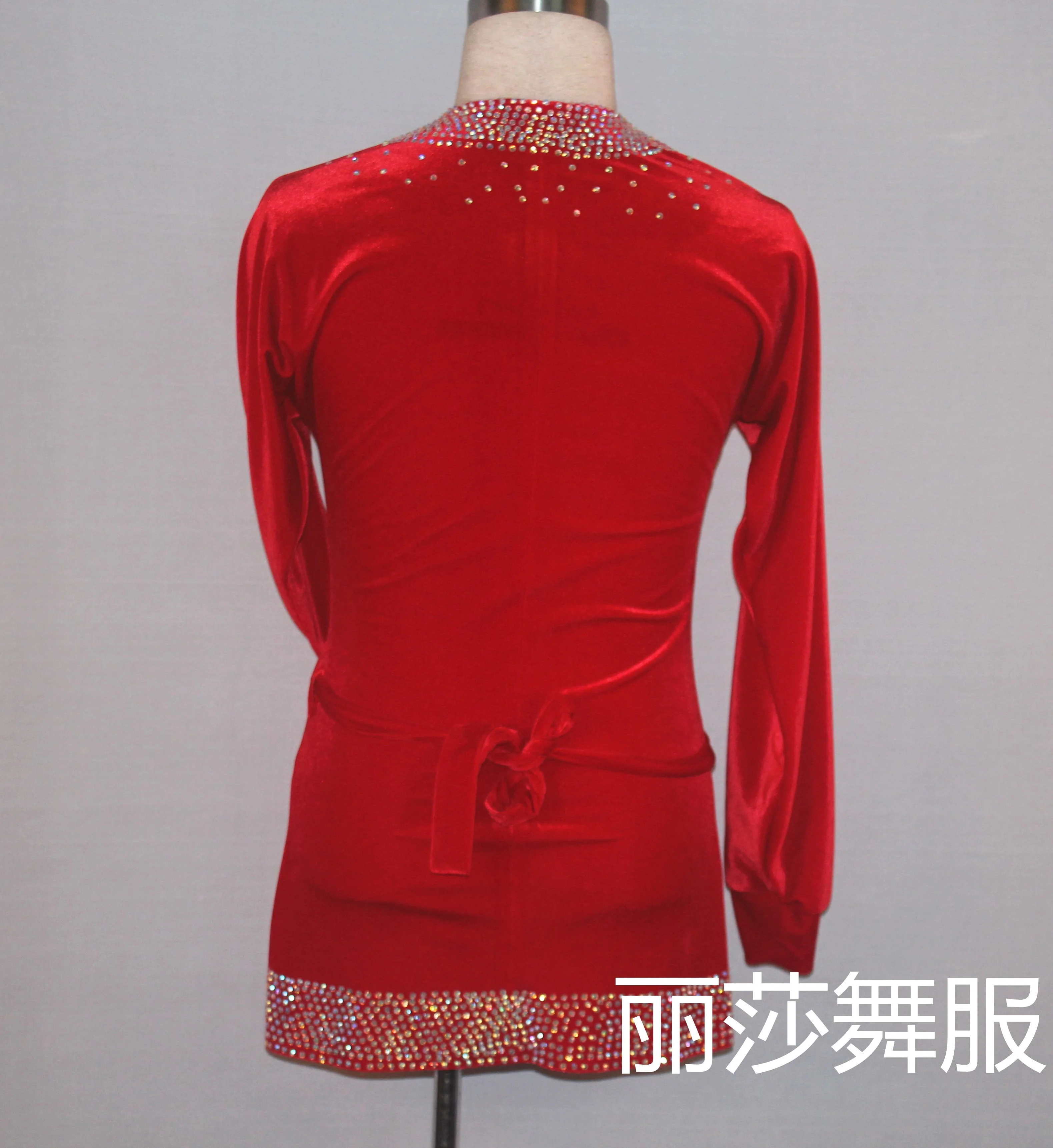 

Customize High Quality Ballroom Dance Men's Latin Tops With Rhinestone